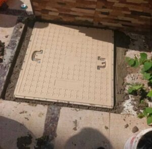 تركيب غطاء منهول بلاستيك